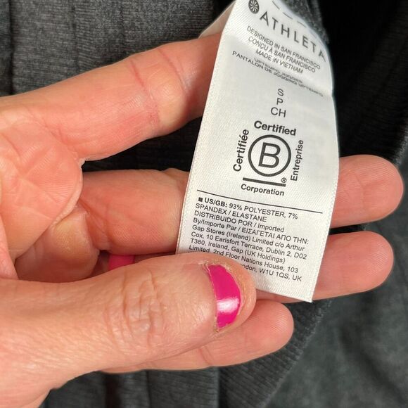 Athleta Uptempo Joggers Heathered Gray Women's S Spandex Tapered Leg Pockets - Picture 4 of 10